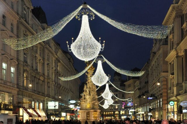 Weihnachtsbeleuchtung am Wiener Graben