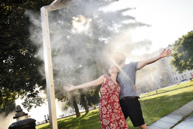 Abkühlung in Wien im Sommer dank Sommerspritzer