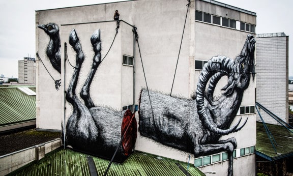 Die Outdoor-Galerie Mural Harbor in Linz (c) Mural Harbor