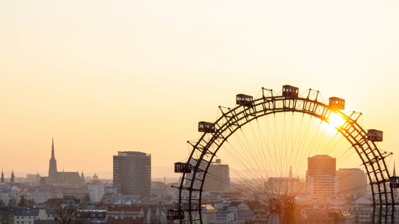 Wiener Prater Riesenrad Sonne Wien