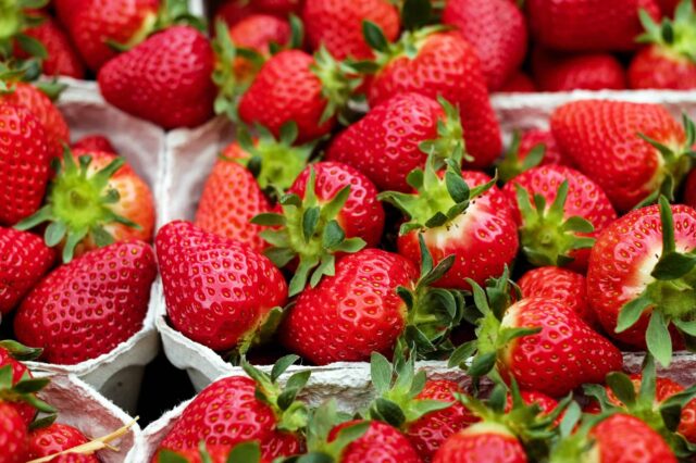 Erdbeeren in Körben