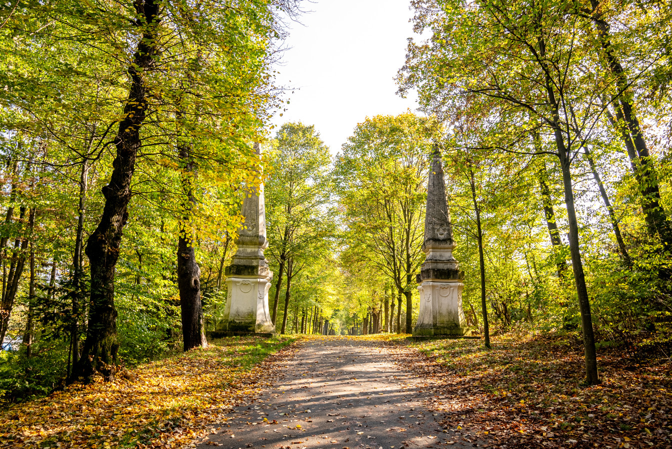 herbstliche Stimmung im Schwarzenbergpark in Wien