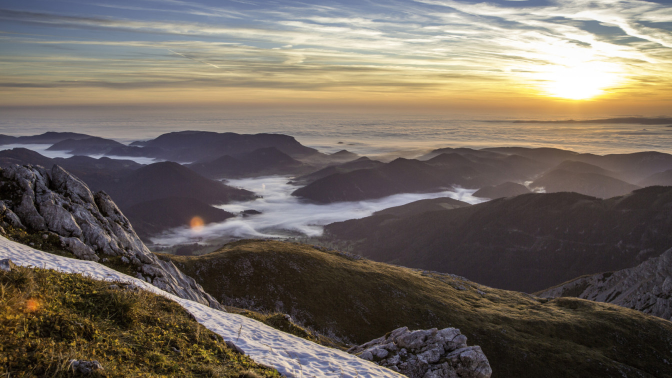 Schneebergausblick im Winter