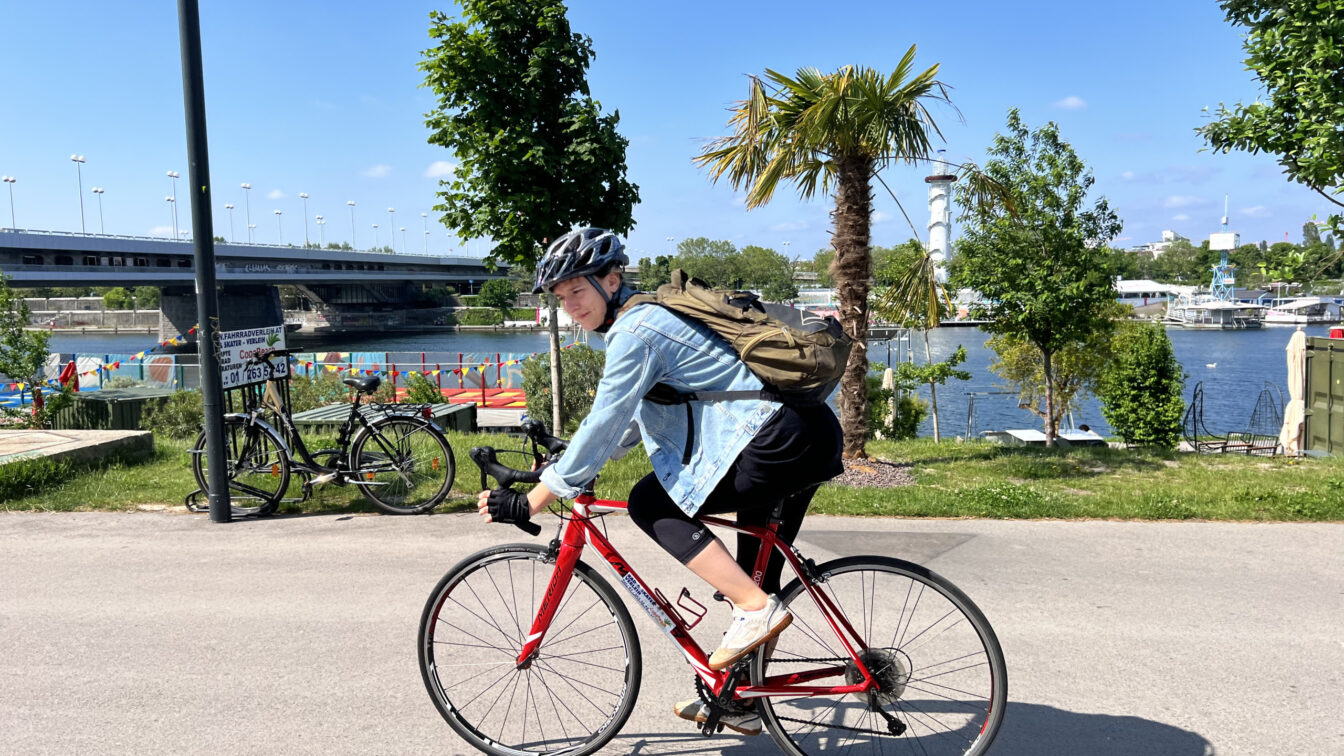 Rennrad Donauinsel