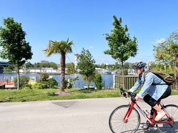 Rennrad Donauinsel