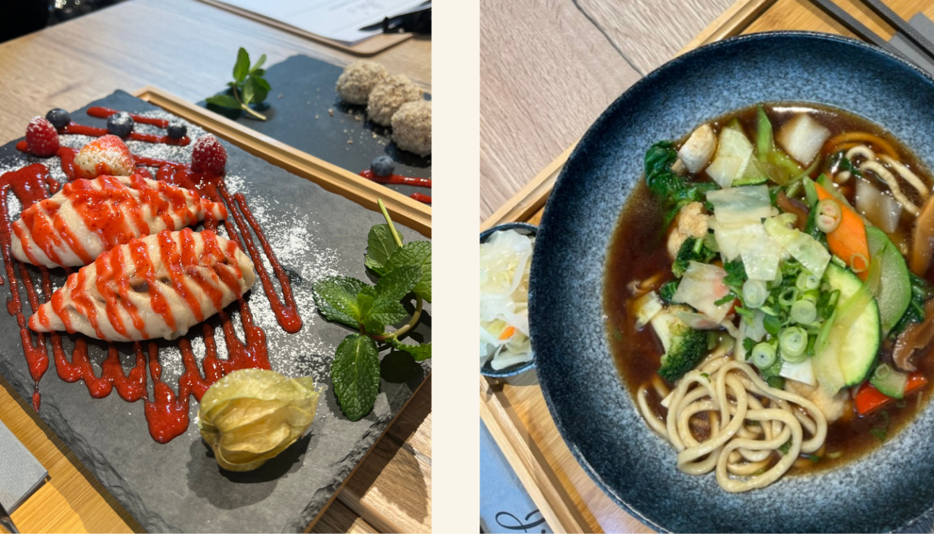 verschiedene Gerichte von Jins Ramen in Wien