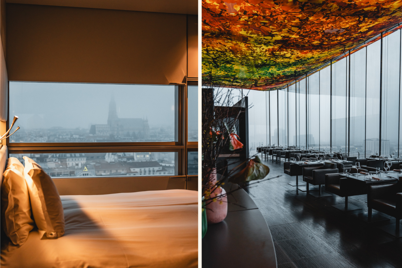 Der Blick vom Zimmer im SO/ Vienna und das Loft in Wien