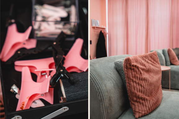 Spangen, Sessel, Friseursalon