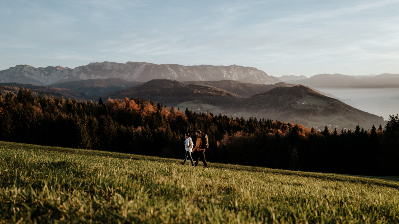 Gahberg Oberösterreich: Bergpanorama im Herbst