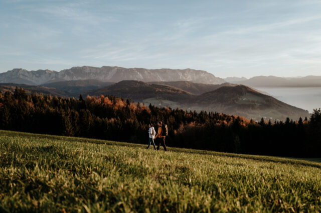 Gahberg Oberösterreich: Bergpanorama im Herbst