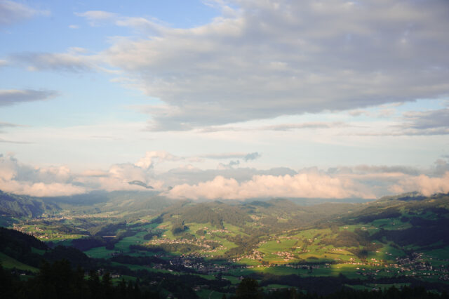 Sonnenuntergang im Bregenzerwald, Vorarlberg