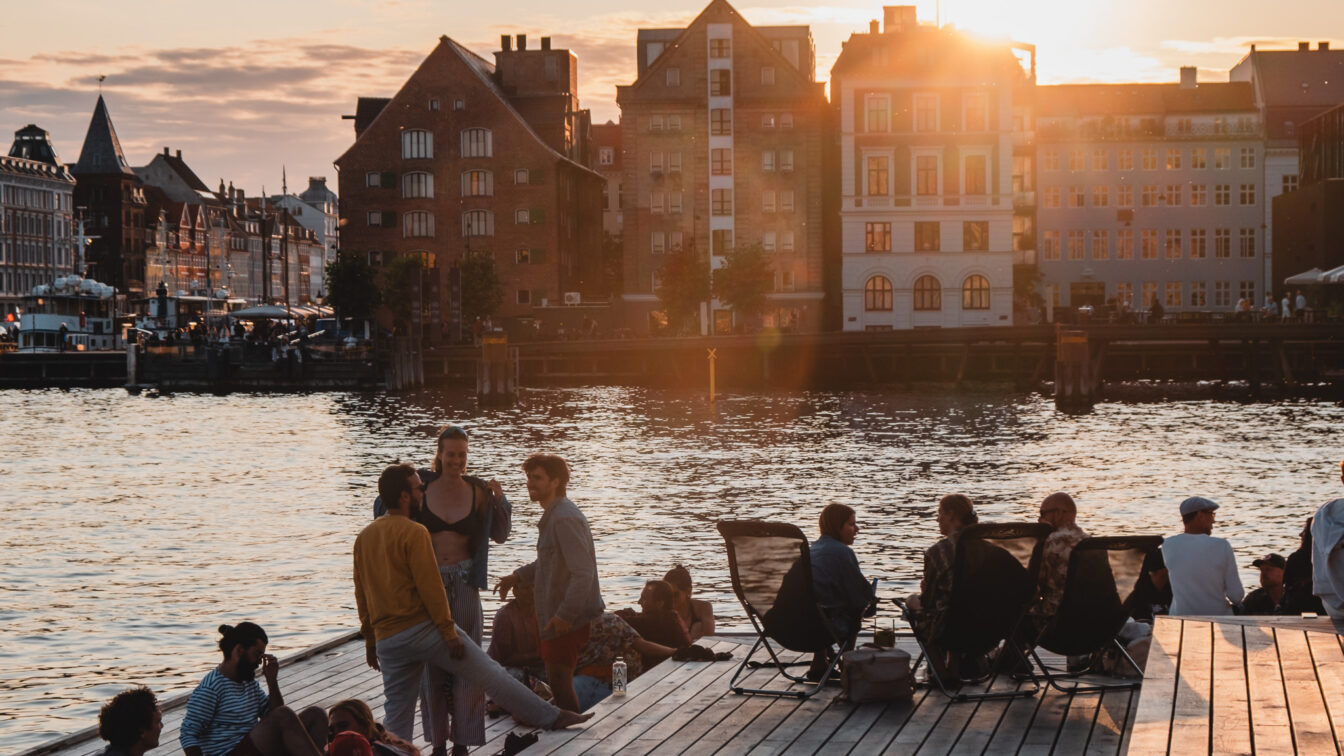 Sonnenuntergang auf Paper Island in Kopenhagen.