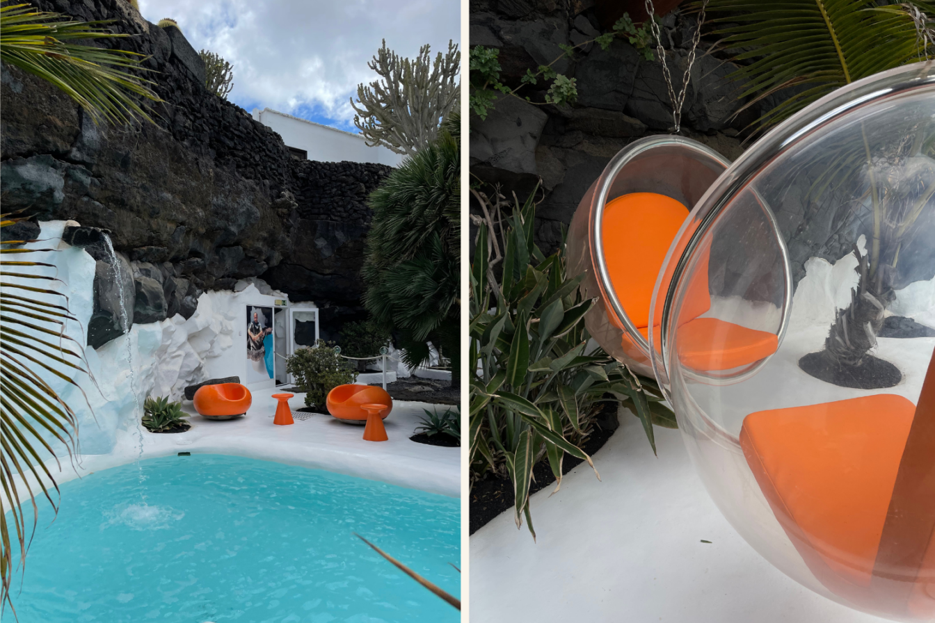 Eine Bild-Collage des Casa César Manrique auf Lanzarote (Kanarische Inseln)