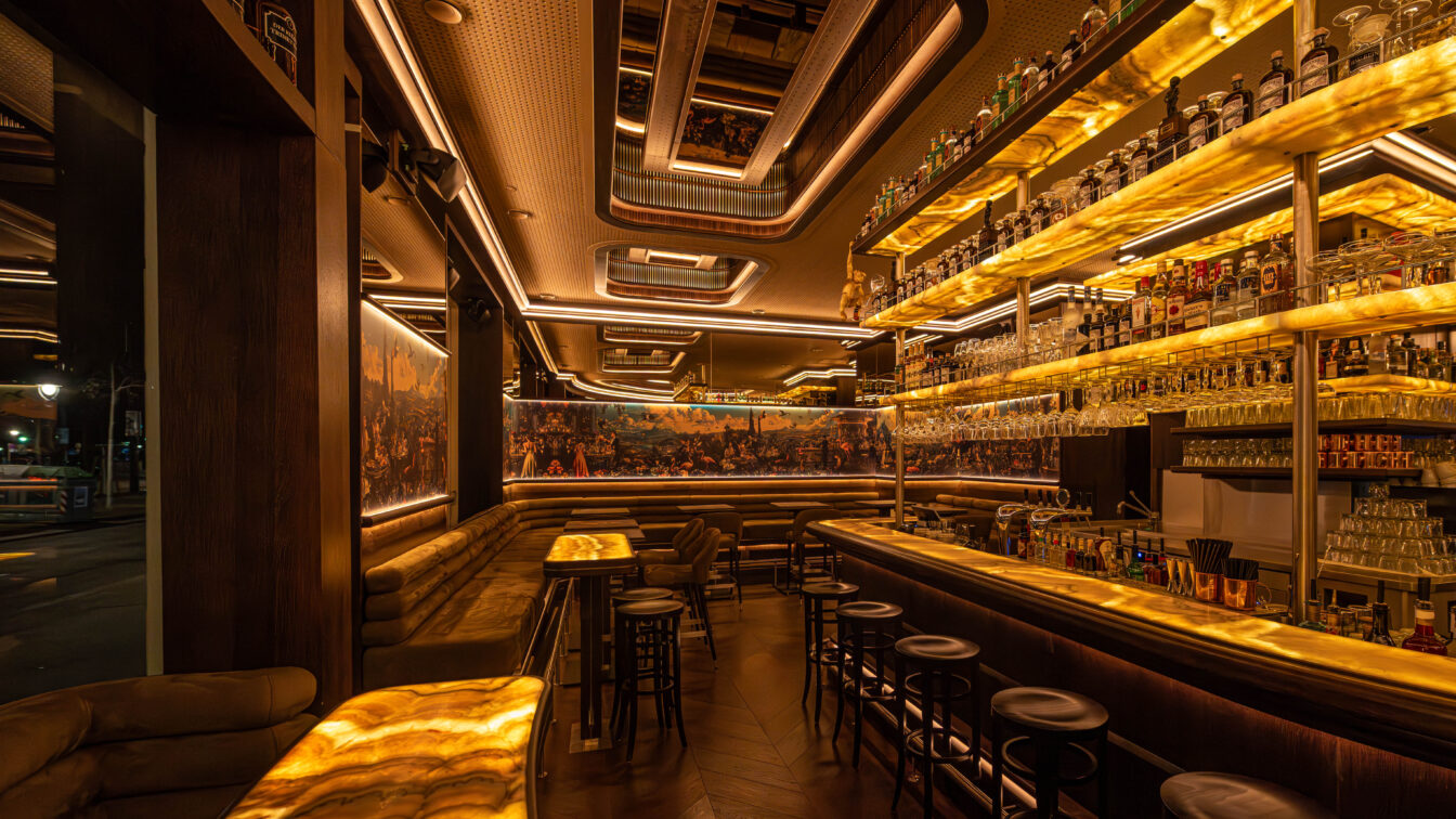 Innenansicht der neuen Cocktailbar Kleinod am Ring in Wien