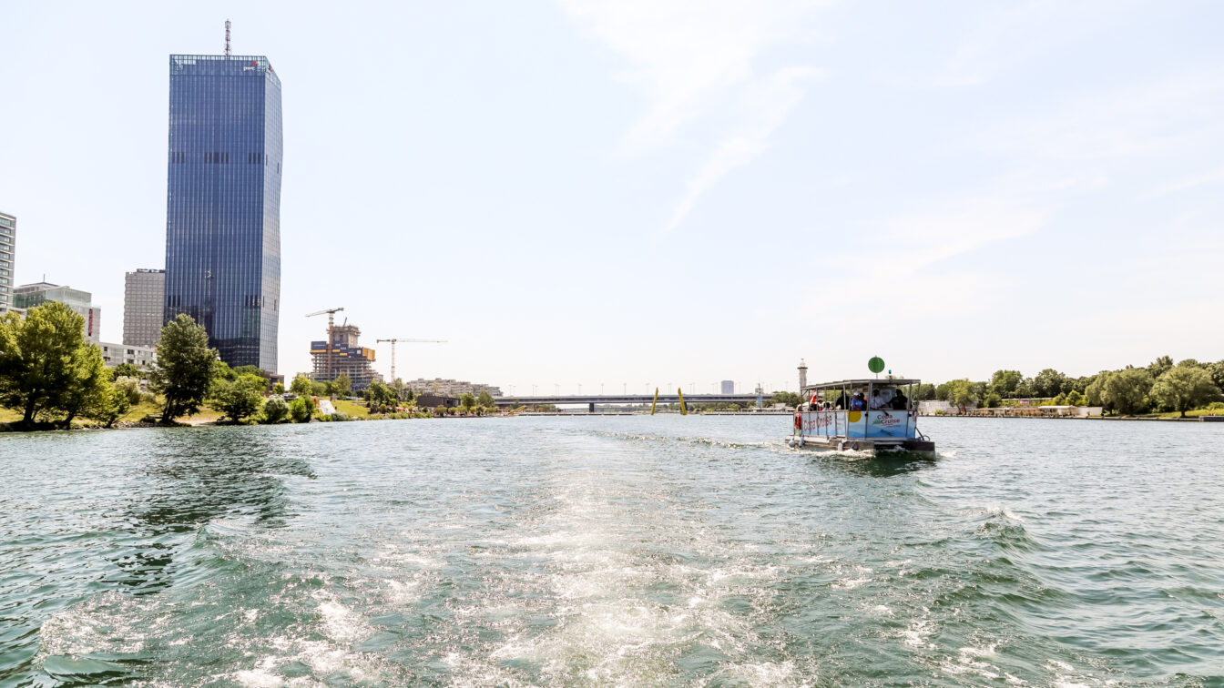 Die Copa Cruise unterwegs auf der Neuen Donau