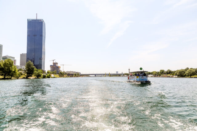 Die Copa Cruise unterwegs auf der Neuen Donau