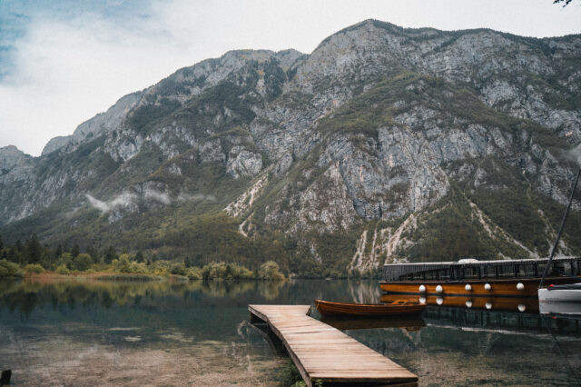 Der Bohinj See im Nationalpark Triglav.