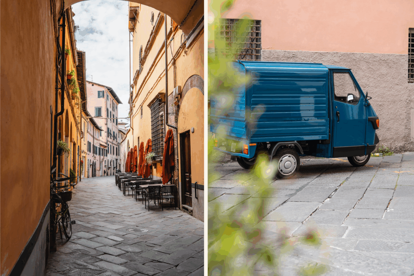 Impressionen aus Lucca in der Toskana.