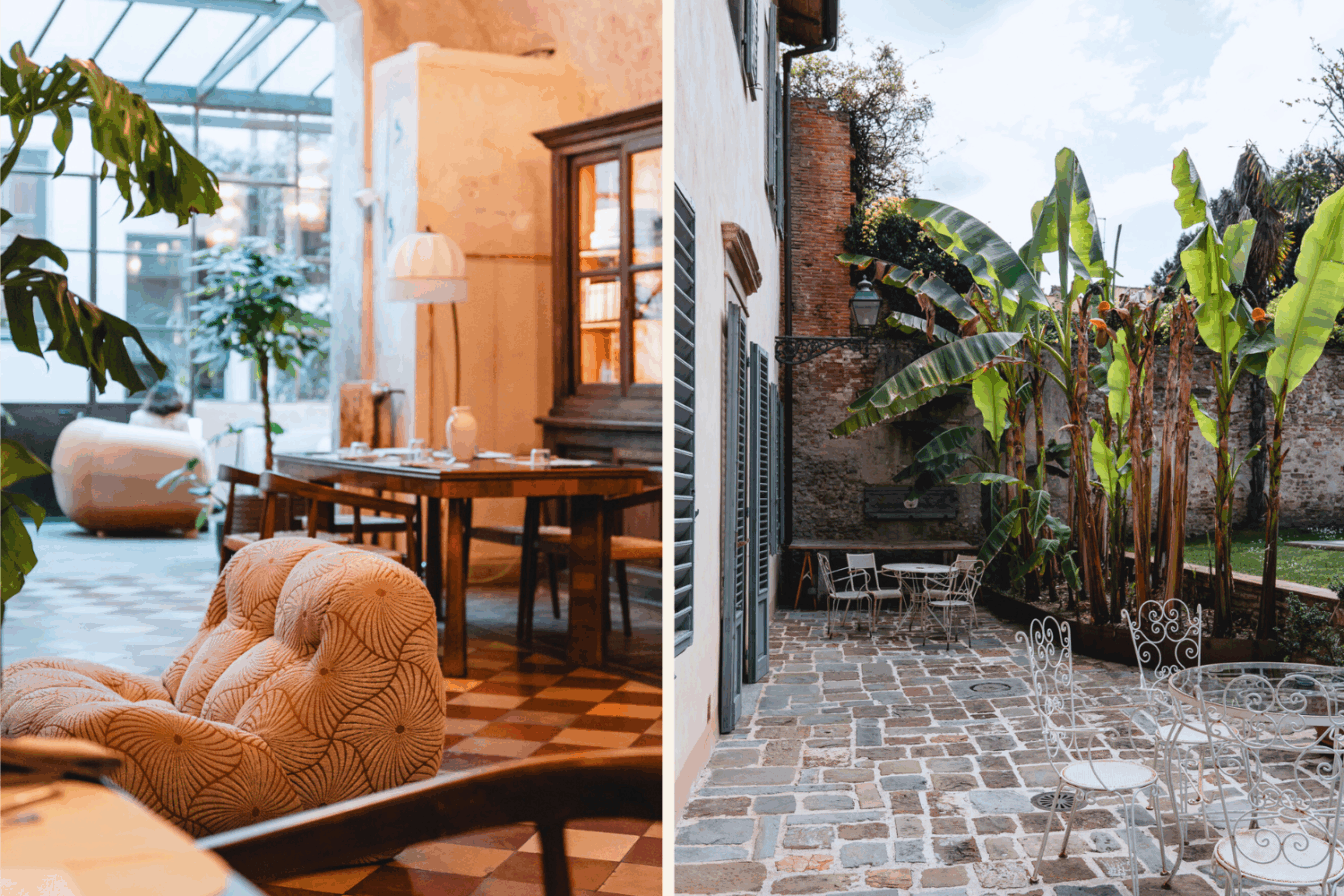 Hotel Florenz: Das Floret serviert Frühstück für Gäste vom Numa, der Garten lädt zum Verweilen ein.