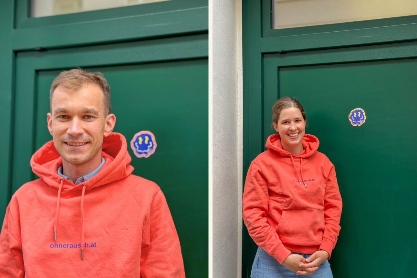 Das OHNERAUSCH Gründerduo Philipp und Lisa