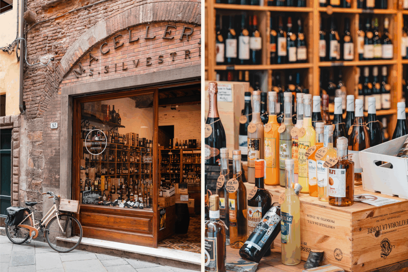 In der Vineria Dolce Vita gibt es Weine, Öl und typische Produkte der Toskana.