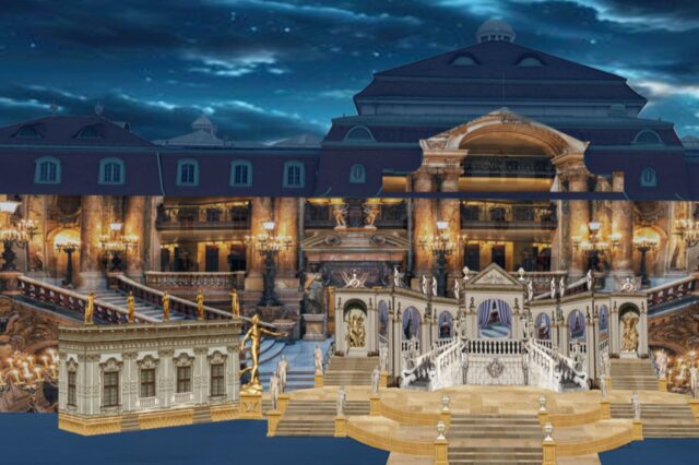 Der Wiener Eislaufverein in einem Rendering mit Bühne des Wiener Opernsommers dargestellt