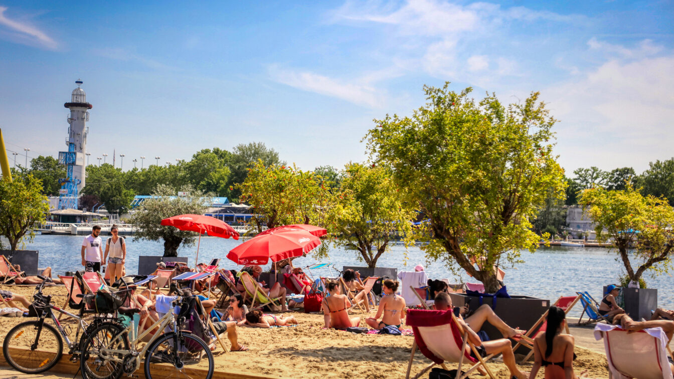 Sandstrand in Wien: Der Copa Beach an der Neuen Donau.