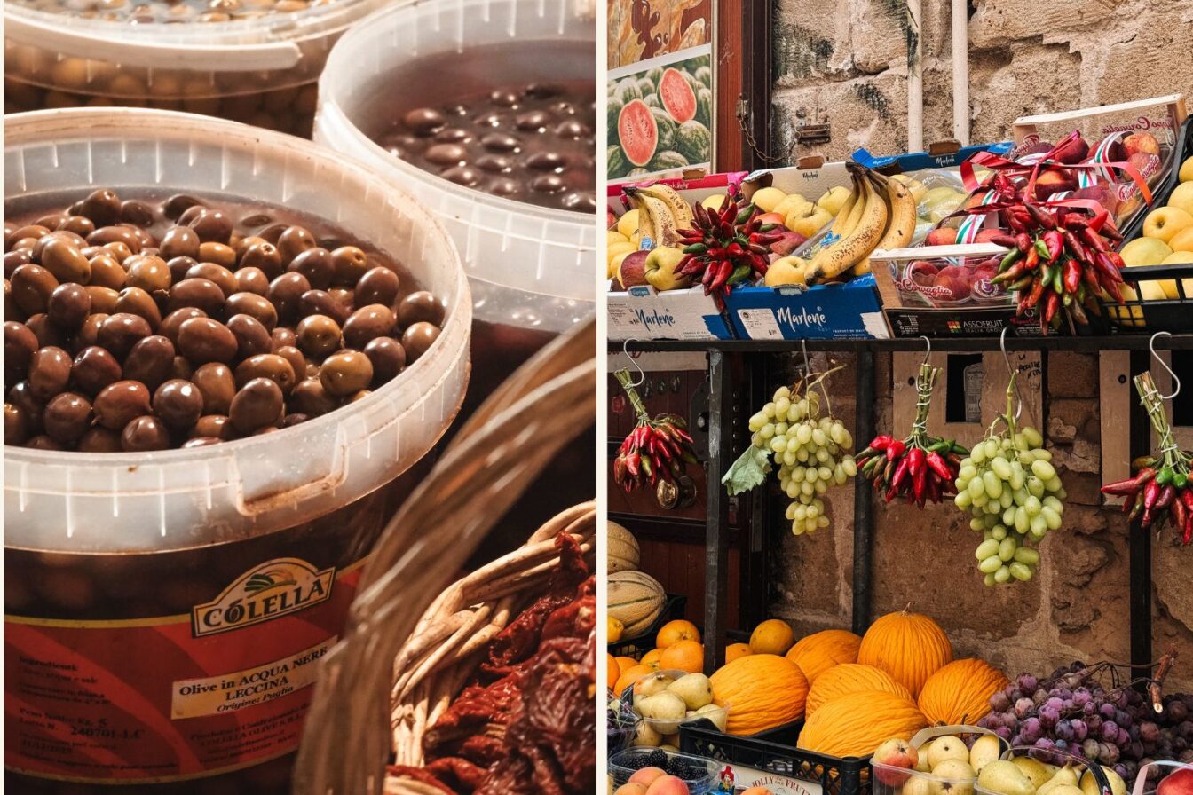 Oliven und Früchte in Bari