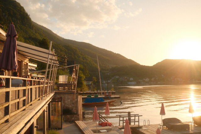 Terrasse im Das Traunsee, Bootshaus Oberösterreich