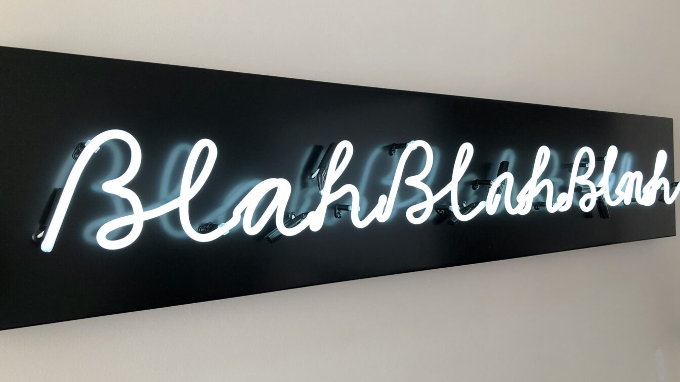 Schriftzug Blahblahblah