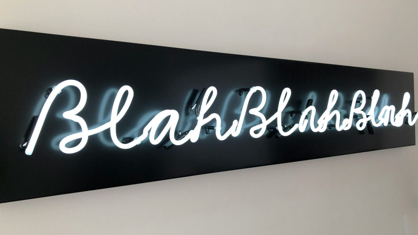 Schriftzug Blahblahblah