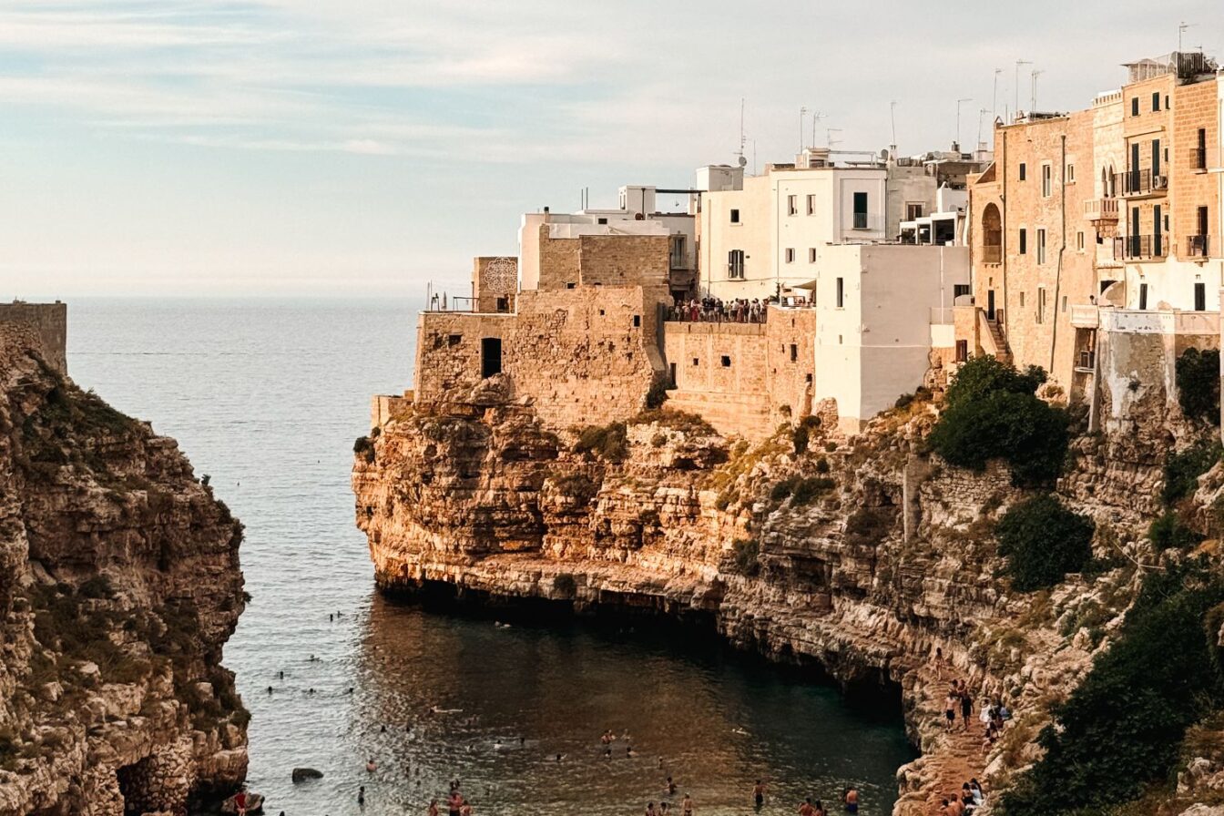 Blick auf Polignano a Mare