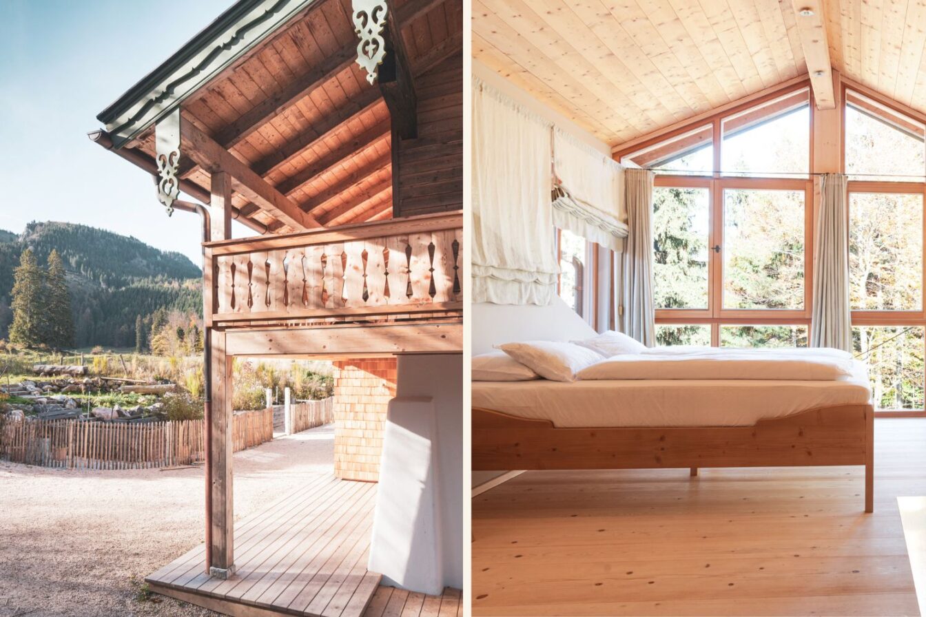 Nachhaltiges Holzchalet in den österreichischen Alpen mit Panoramafenster und Naturblick – Urlaub in der STUBN Almhütte