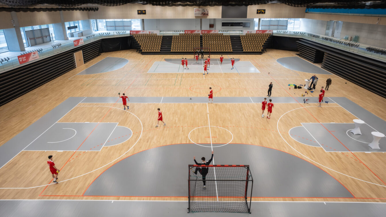 Ein Testmatch in der Sport Arena Wien.