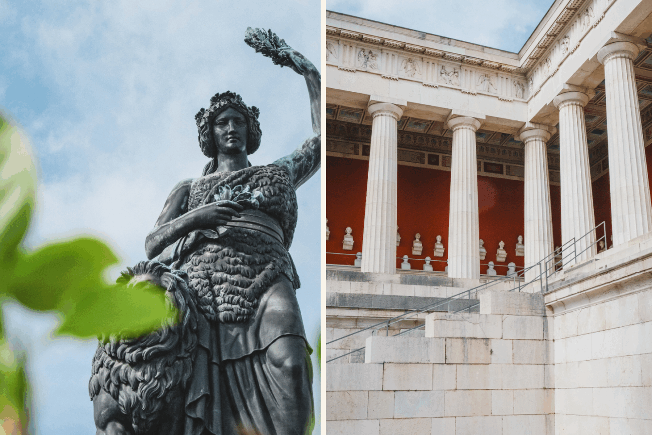 Die Bavaria an der Theresienwiese und Ruhmeshalle in München