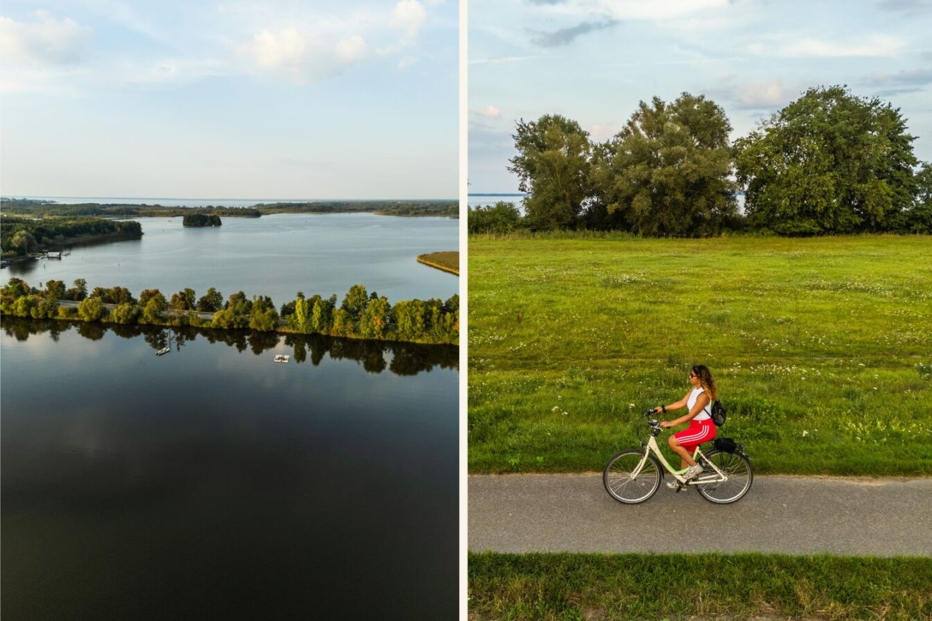 Radfahren entlang der Müritz