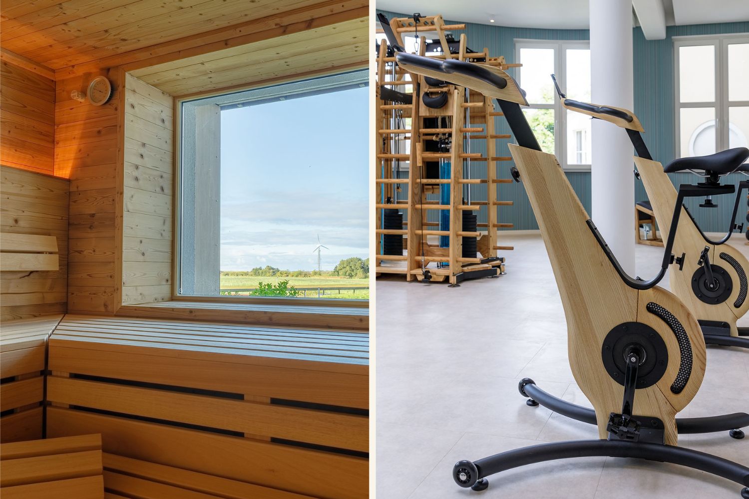 Wellnessbereich in der Apartmentanlage Zwei Wasser in Wustrow