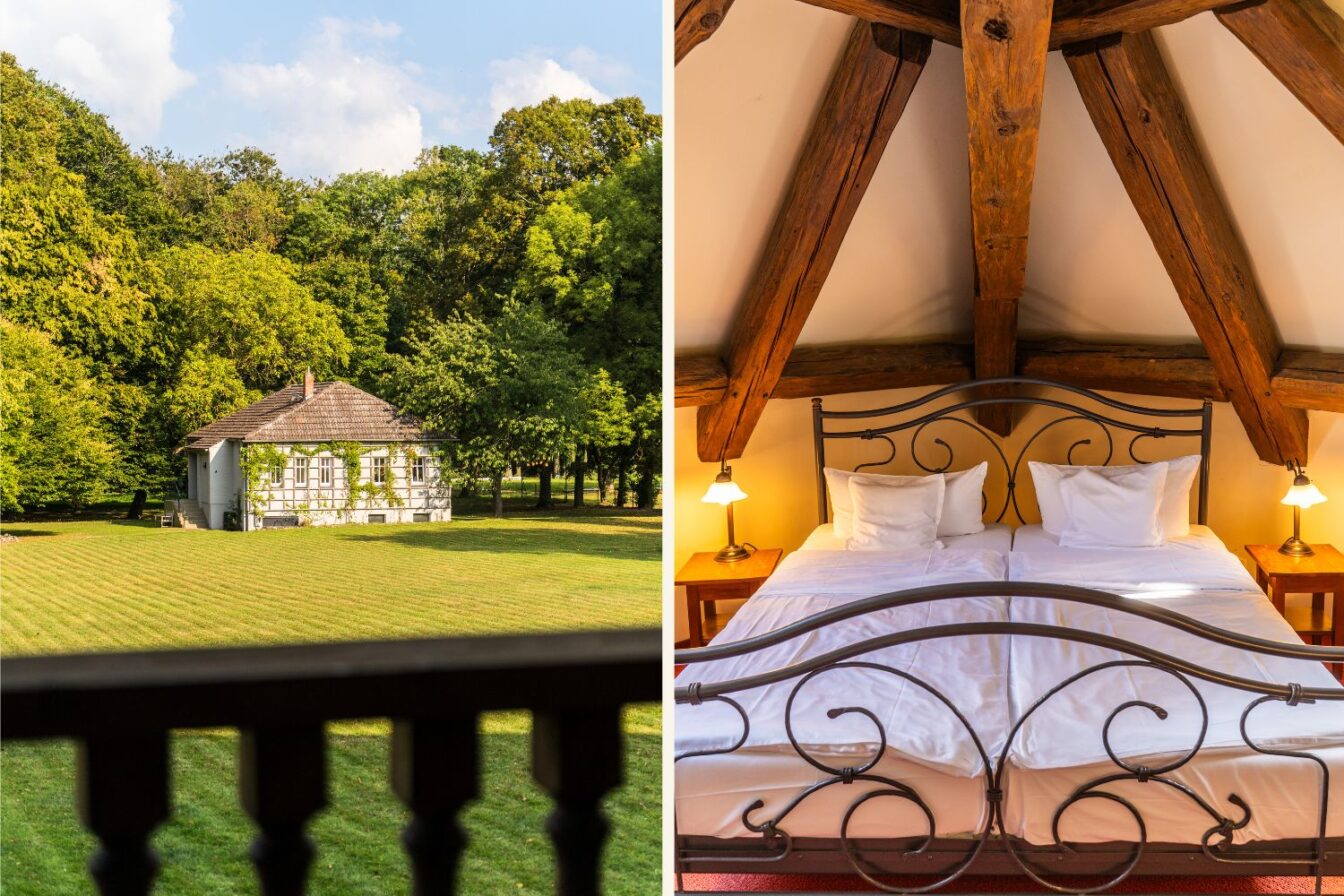 Zimmer und Garten im Gutshaus Ludorf