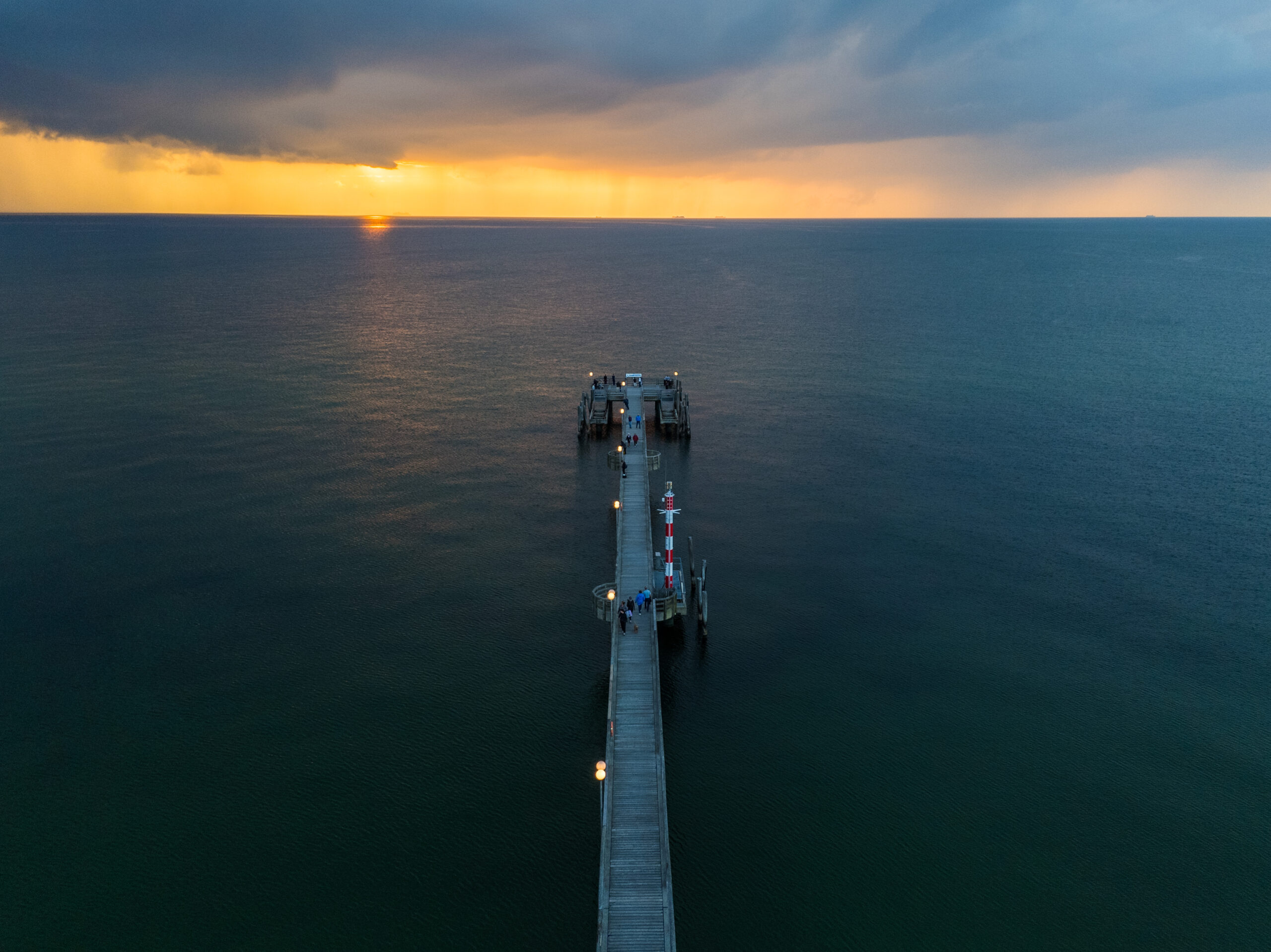 Seebrücke Wustrow aus der Vogelperspektive