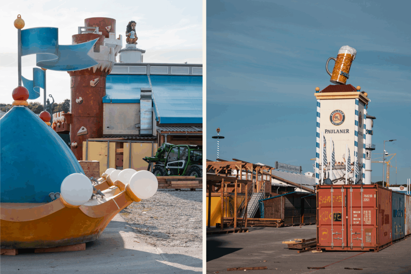 Oktoberfest-Baustelle auf der Theresienwiese