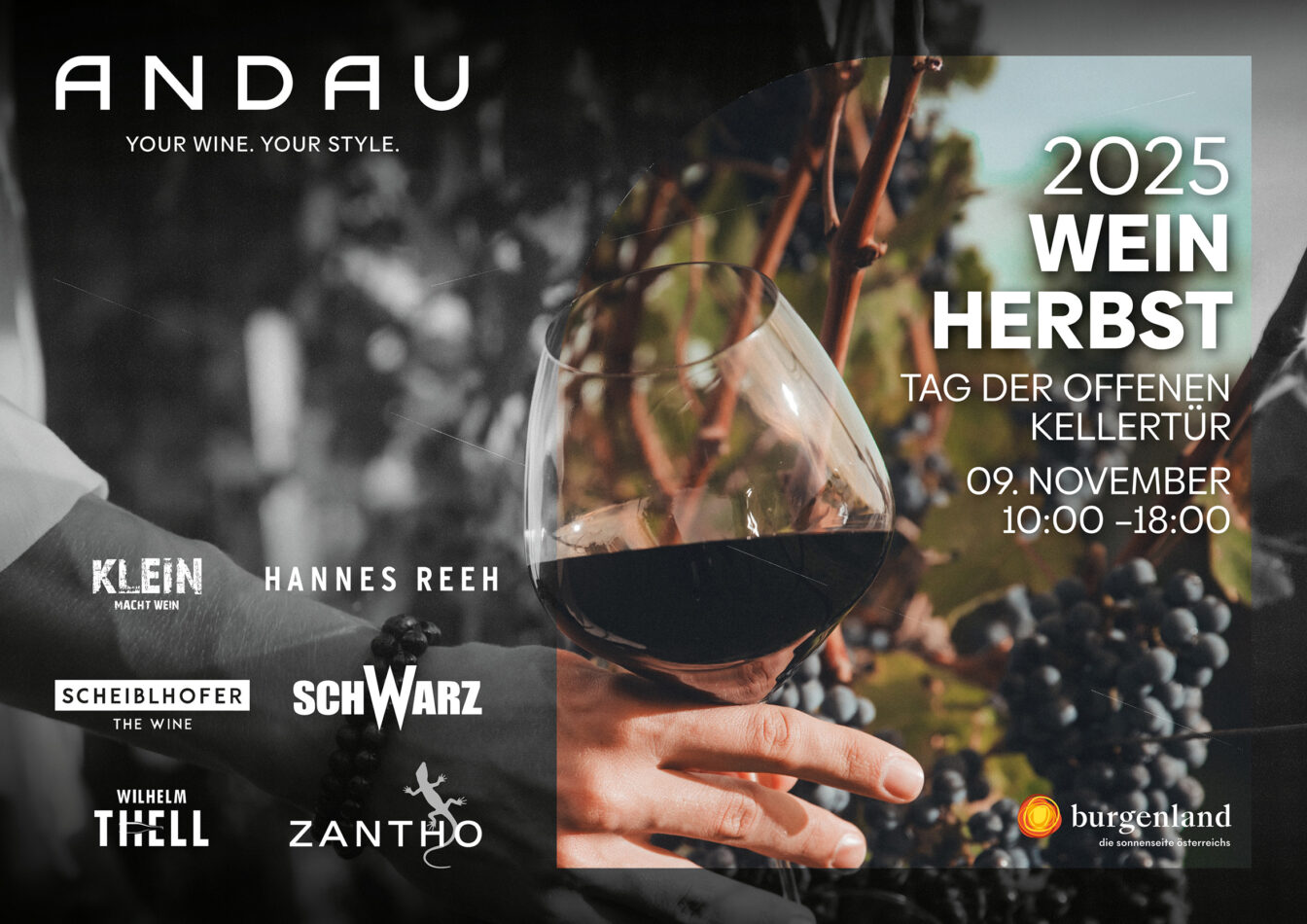 das Plakat zum Weinherbst Andau 2025 im Burgenland