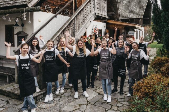 Das Team der Lehrlinge im Restaurant Huab'n in der Steiermark