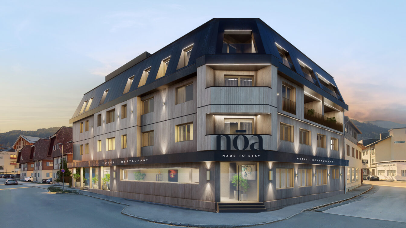 Rendering des neuen Hotels Noa Schladming