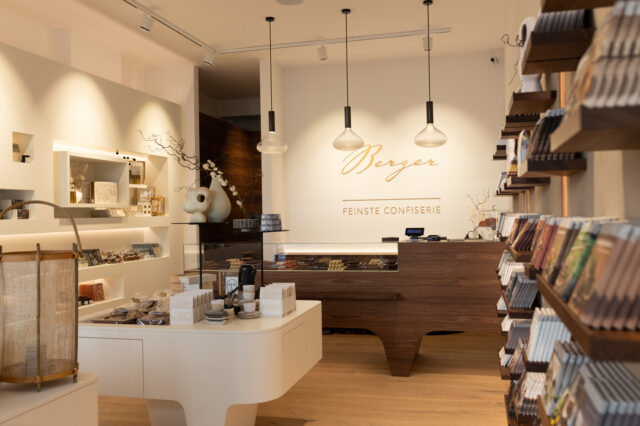 Eine Filiale des Schokoladengeschäfts Berger Feinste Confiserie