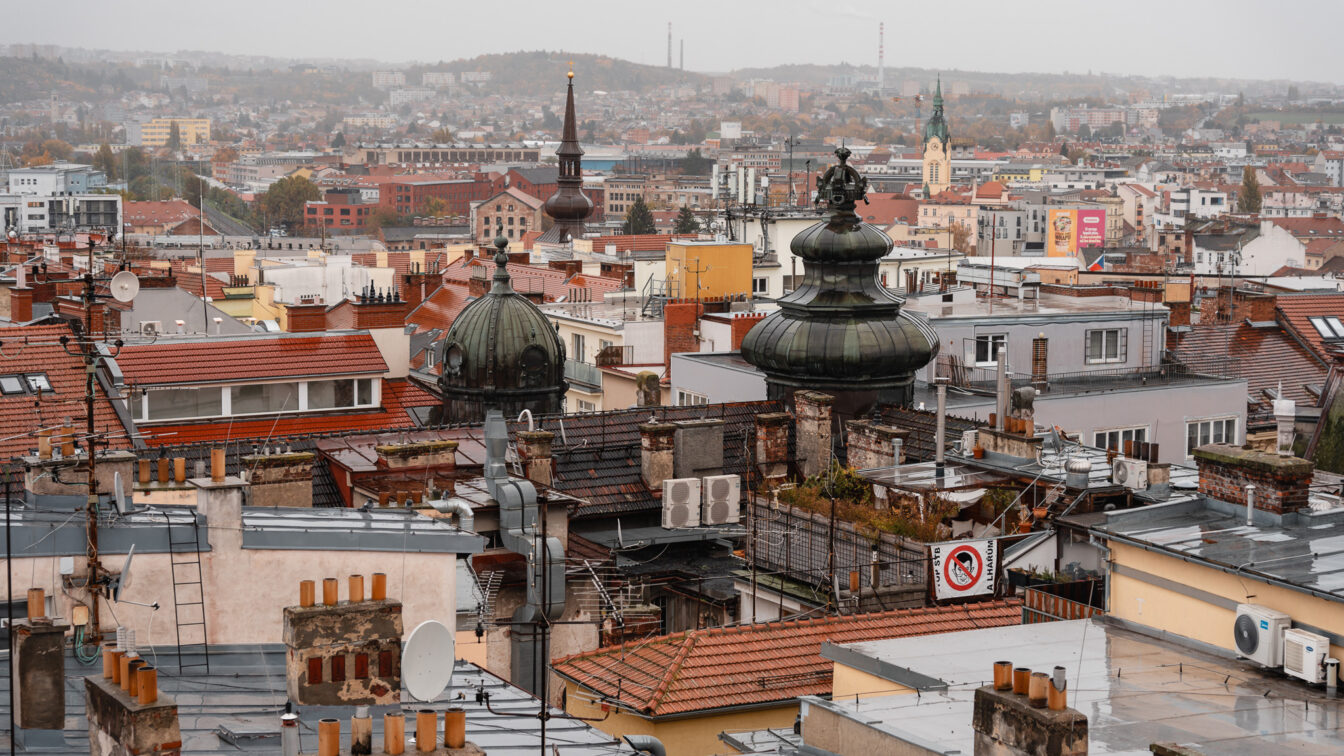 Die Altstadt von Brno in Tschechien vom Alten Rathaus.
