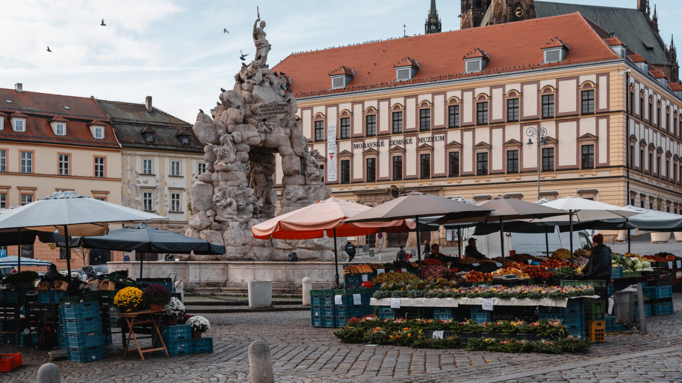 Der Kohlmarkt Zelný trh in Brno, Tschechien.