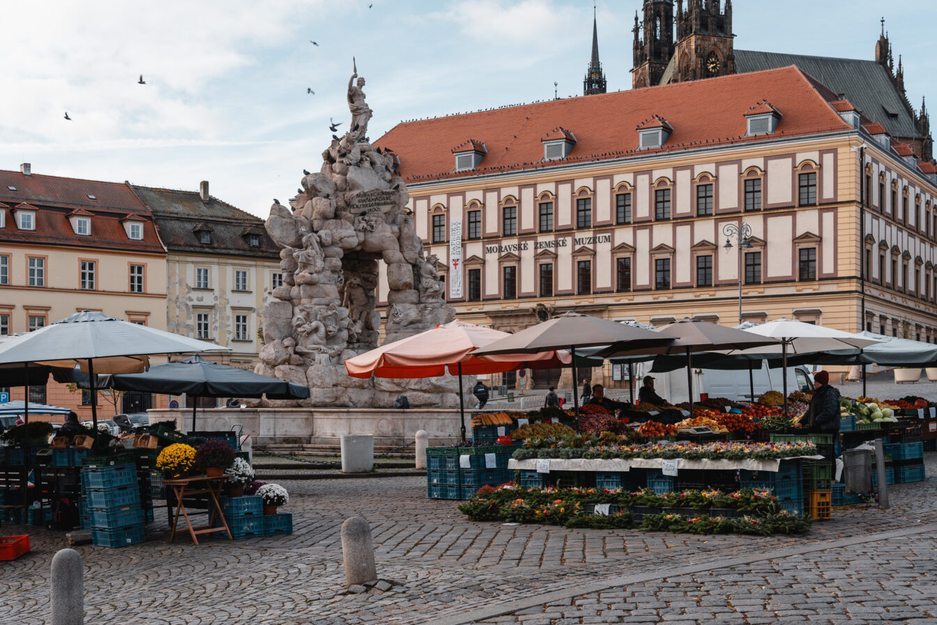 Der Kohlmarkt Zelný trh in Brno, Tschechien.