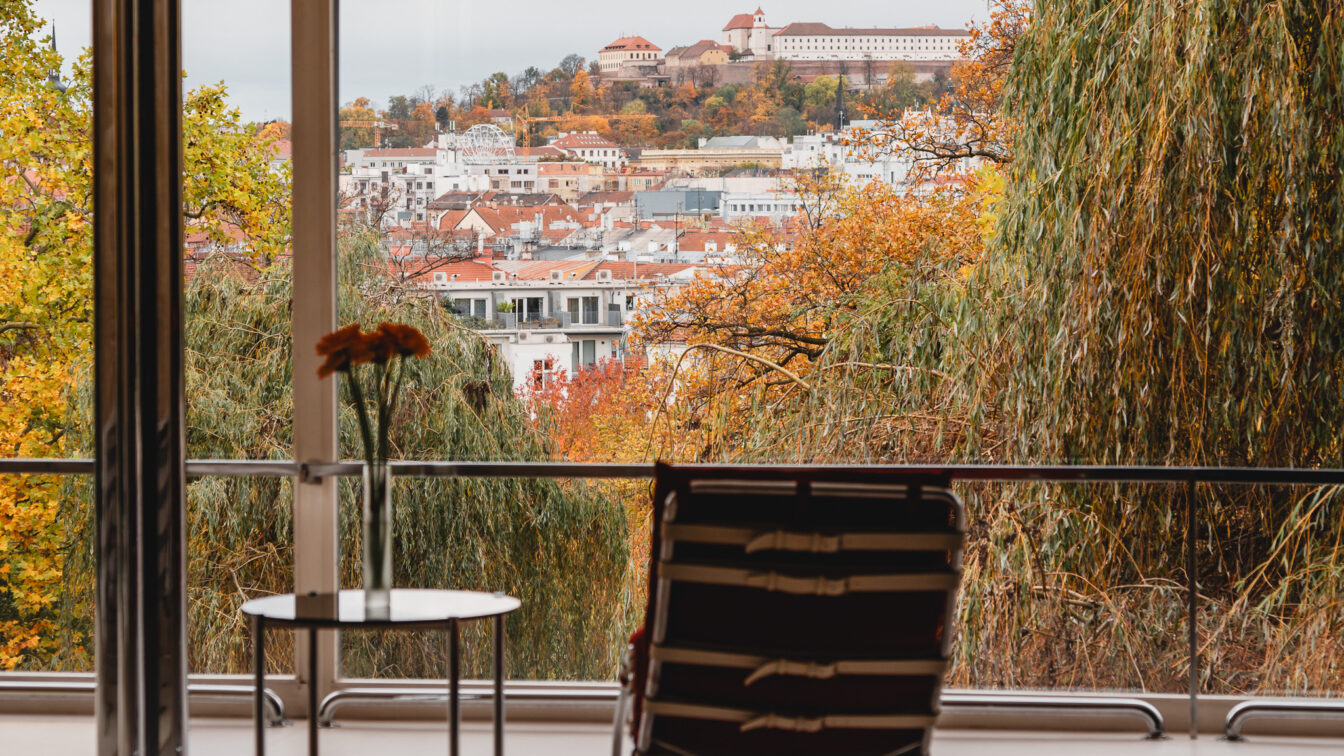 Der Blick auf die Festung Spielberg von der Villa Tugendhat aus.