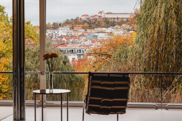 Der Blick auf die Festung Spielberg von der Villa Tugendhat aus.