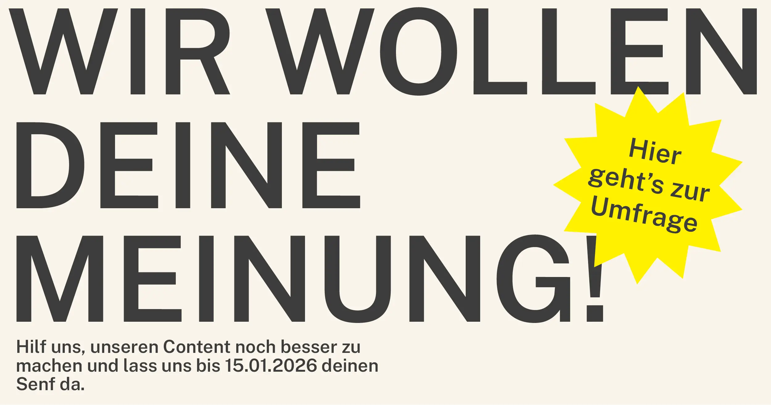 Unsere große 1000things Jahresumfrage: Jetzt mitmachen und gewinnen!